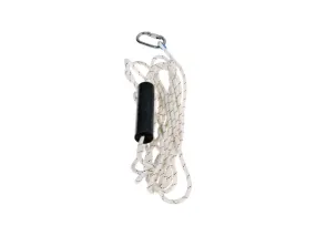 CAMELEON • Corde tressée 10m ø10,5, 1 boucle cossée, 1 mousqueton, 1 contrepoids